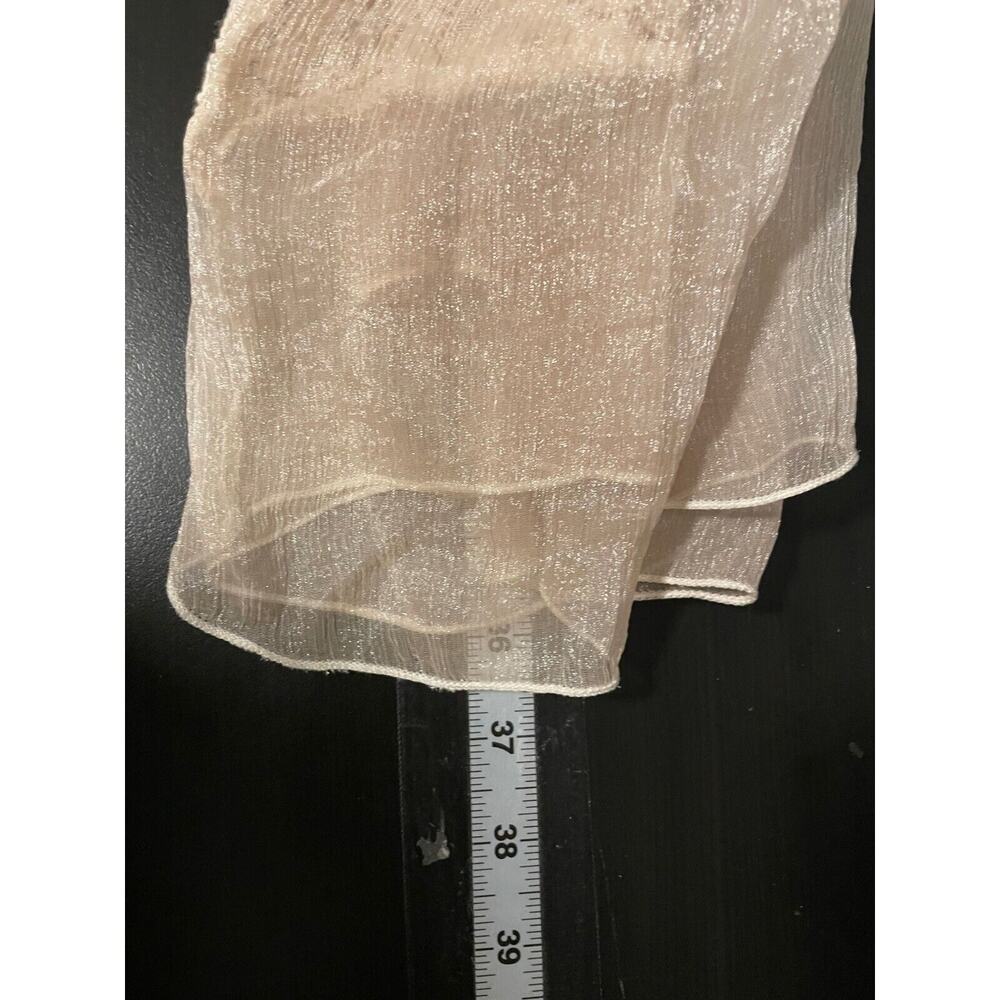 Simply Couture Womens Tunic 3X Pink Floral Crochet Iridescent Roll Tab Fairy - Picture 5 of 6